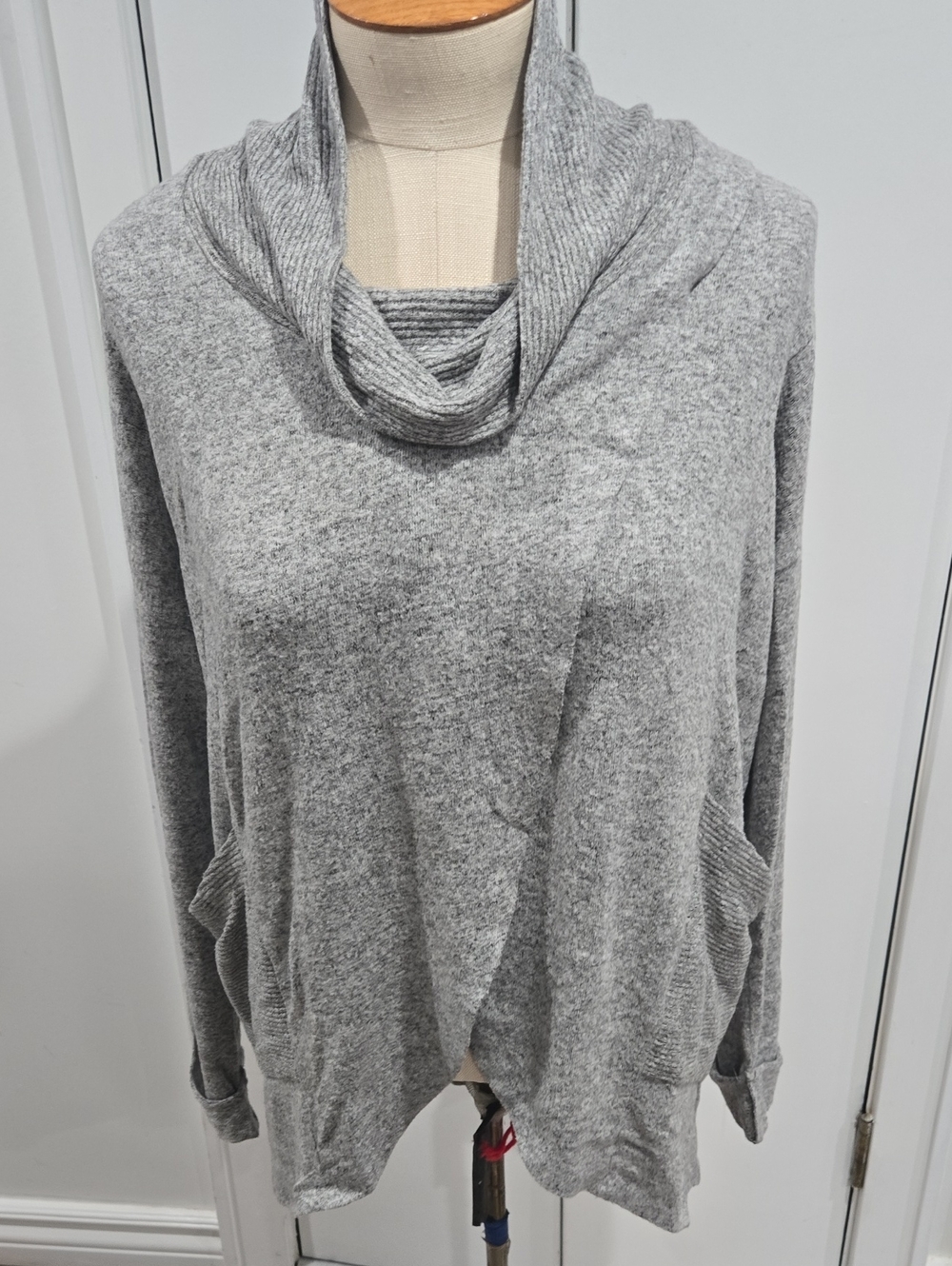 Freeloader Heather Gray Cowl Neck Sweater